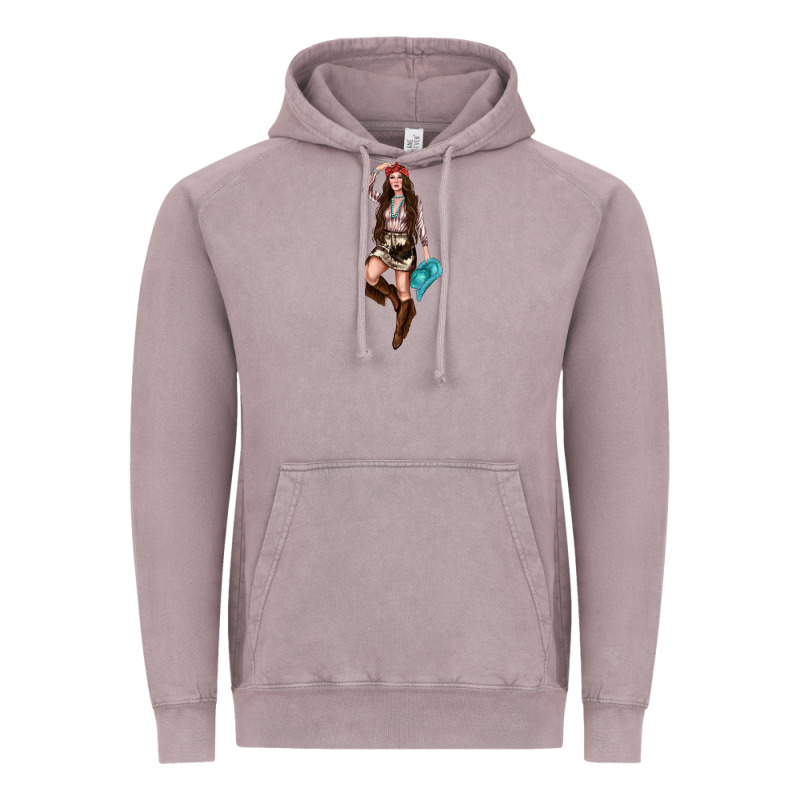 Western Cowgirl Vintage Hoodie by NancyCooperArtShop | Teevron