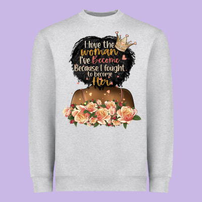 I Love The Woman L've Become Black Girl Heavyweight Sweatshirt Designed By Artiststas