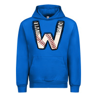 Cobalt Baseball Alphabet Urban Hoodie - CowhideDigitalArt