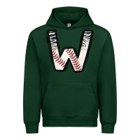 Forest Green Baseball Alphabet Urban Hoodie - CowhideDigitalArt
