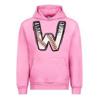 Fuchsia Pink Baseball Alphabet Urban Hoodie - CowhideDigitalArt