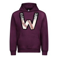 Mauve Wine Baseball Alphabet Urban Hoodie - CowhideDigitalArt