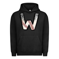 Pigment Black Baseball Alphabet Urban Hoodie - CowhideDigitalArt