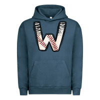 Pigment Midnight Navy Baseball Alphabet Urban Hoodie - CowhideDigitalArt