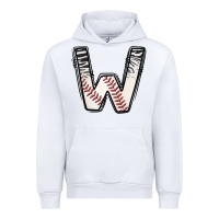 White Baseball Alphabet Urban Hoodie - CowhideDigitalArt