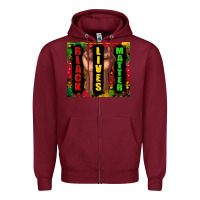 Burgundy black lives matter juneteenth Zipper Hoodie - TumblerDesignByShophia