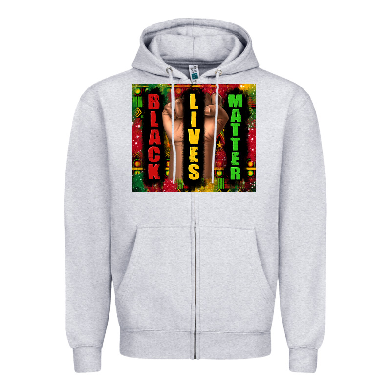 Black Lives Matter Juneteenth Zipper Hoodie by TumblerDesignByShophia | Teevron