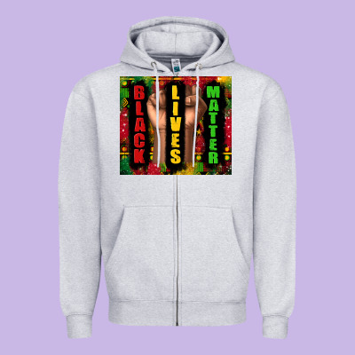 Black Lives Matter Juneteenth Zipper Hoodie Designed By Tumblerdesignbyshophia