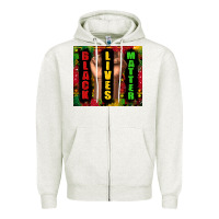 Oatmeal Heather black lives matter juneteenth Zipper Hoodie - TumblerDesignByShophia