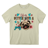 Mossy life is better with a pug Heavy Core Tee - Jasminsmagicworld