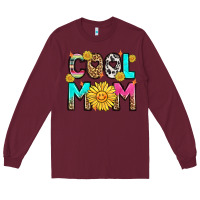 Burgundy cool mom Long Sleeve Tee - LillyAllenDesigns