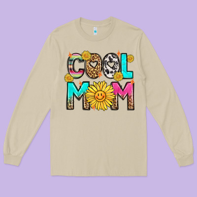 Cool Mom Long Sleeve Tee Designed By Lillyallendesigns