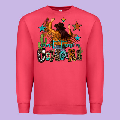 Can't Tame A Cowgirl Premium Sweatshirt Designed By Oliviacreatesart