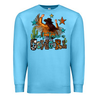 Ocean Blue can't tame a cowgirl Premium Sweatshirt - OliviaCreatesArt