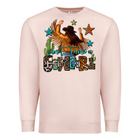 Pale Pink can't tame a cowgirl Premium Sweatshirt - OliviaCreatesArt