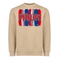 Mushroom phillies baseball team spirit brushstrokes Heavyweight Sweatshirt - Artiststas
