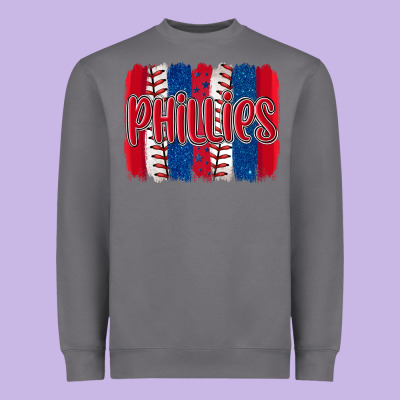 Phillies Baseball Team Spirit Brushstrokes Heavyweight Sweatshirt Designed By Artiststas