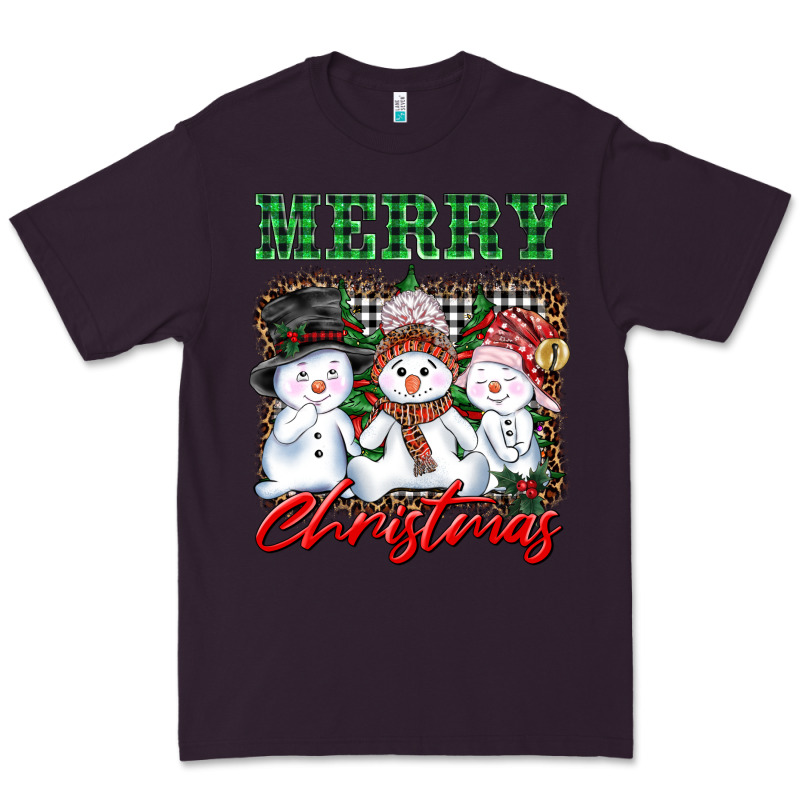 Merry Christmas Snowman Premium Tee by AdoDesignShop | Teevron