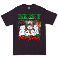 Plum merry christmas snowman Premium Tee - AdoDesignShop