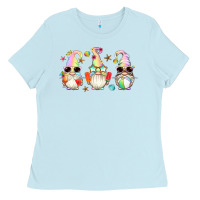 Baby Blue summer gnomes Ladies Tee - Artiststas