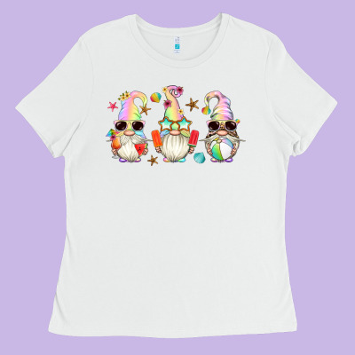 Summer Gnomes Ladies Tee Designed By Artiststas