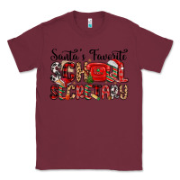 Burgundy santa s favorite coffee school secretary Classic Tee - MaliasSmallBusiness