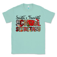 Seafoam santa s favorite coffee school secretary Classic Tee - MaliasSmallBusiness
