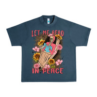 Midnight Navy let me read in peace Urban Heavy Tee - MaliasSmallBusiness