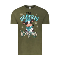 Vintage Olive i'm udderly freezing baby cow Vintage Tee - MaliasSmallBusiness