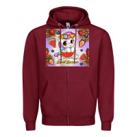 Burgundy sweet summer cute unicorn Zipper Hoodie - TumblerDesignByShophia
