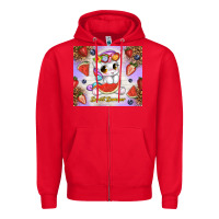 Red sweet summer cute unicorn Zipper Hoodie - TumblerDesignByShophia