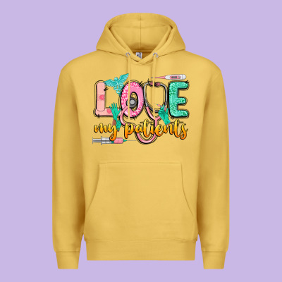 Love My Patients Premium Hoodie Designed By Cowgirlartshop