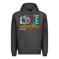 Charcoal Heather love my patients Premium Hoodie - CowGirlArtShop