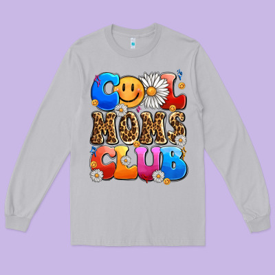 Cool Moms Club Long Sleeve Tee Designed By Lillyallendesigns