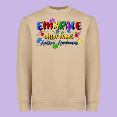Embrace Differences Heavyweight Sweatshirt Designed By Artiststas