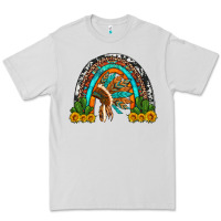 Dove Grey indian headdress cactus and sunflowers rainbow Premium Tee - Artiststas
