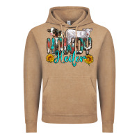 Vintage Coffee western howdy heifer Vintage Hoodie - NancyCooperArtShop