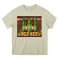 Mossy cold beer with beer bottles Heavy Core Tee - AdoDesignShop