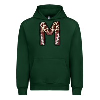 Forest Green name footballcow print letter m Urban Hoodie - CowhideDigitalArt
