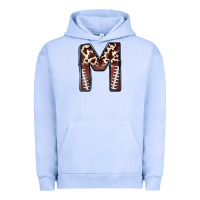Pigment Grape Ice name footballcow print letter m Urban Hoodie - CowhideDigitalArt
