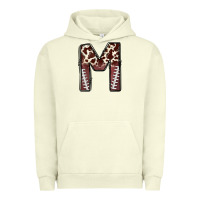 Pigment Pistachio name footballcow print letter m Urban Hoodie - CowhideDigitalArt