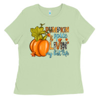 Matcha Pumpkin spice and livin' my best life Ladies Tee - RanaPortraitStore