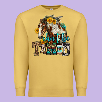 Can't Be Tamed Horse Premium Sweatshirt Designed By Oliviacreatesart