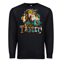 Black can't be tamed horse Premium Sweatshirt - OliviaCreatesArt