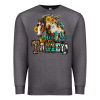 Charcoal Heather can't be tamed horse Premium Sweatshirt - OliviaCreatesArt