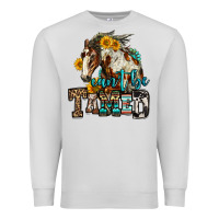 Dove Grey can't be tamed horse Premium Sweatshirt - OliviaCreatesArt