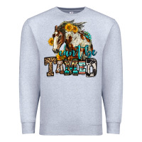 Heather Grey can't be tamed horse Premium Sweatshirt - OliviaCreatesArt