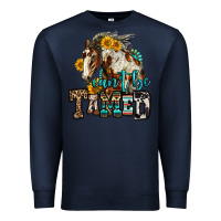 Navy can't be tamed horse Premium Sweatshirt - OliviaCreatesArt