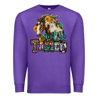 Purple can't be tamed horse Premium Sweatshirt - OliviaCreatesArt