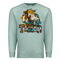 Seafoam can't be tamed horse Premium Sweatshirt - OliviaCreatesArt